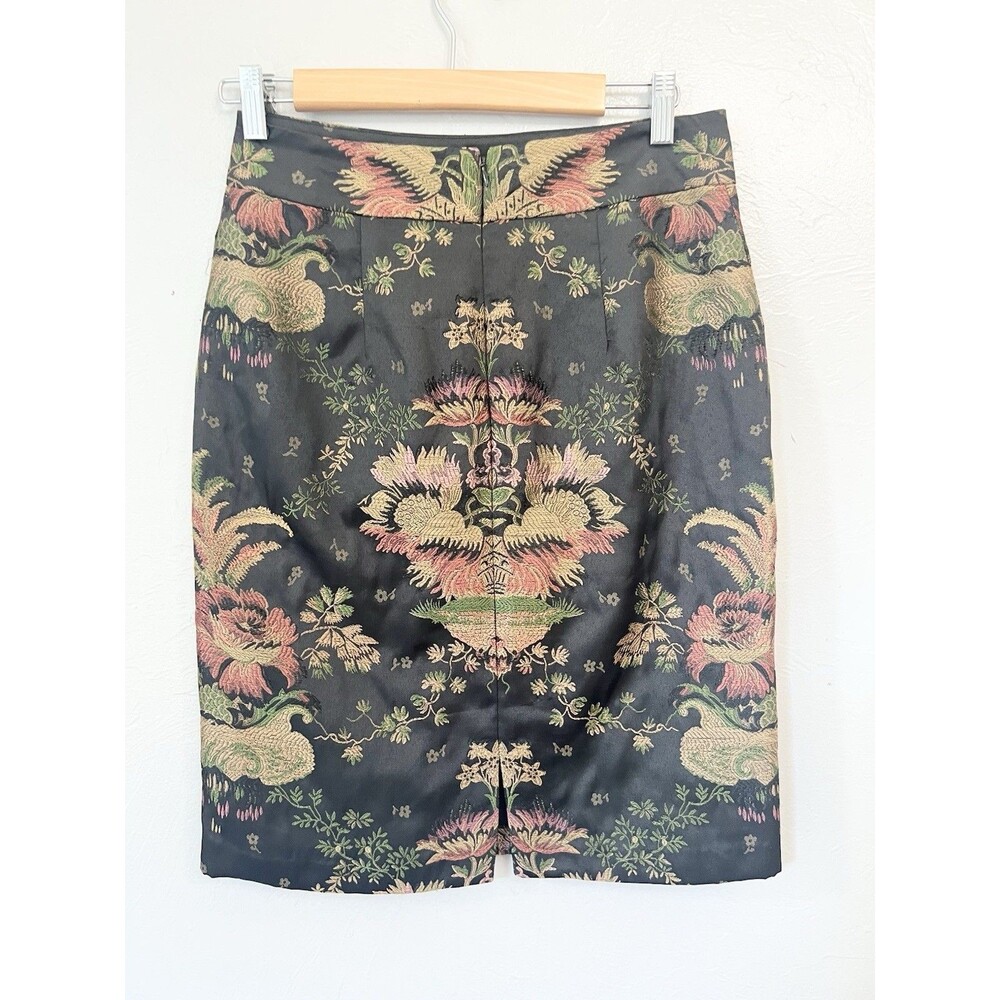 CAbi Tapestry Pencil Skirt Size 6 Floral Brocade Jacquard Lined Career New $125 - Picture 8 of 8